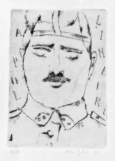 Alberto Manfredi, portrait of Apollinaire